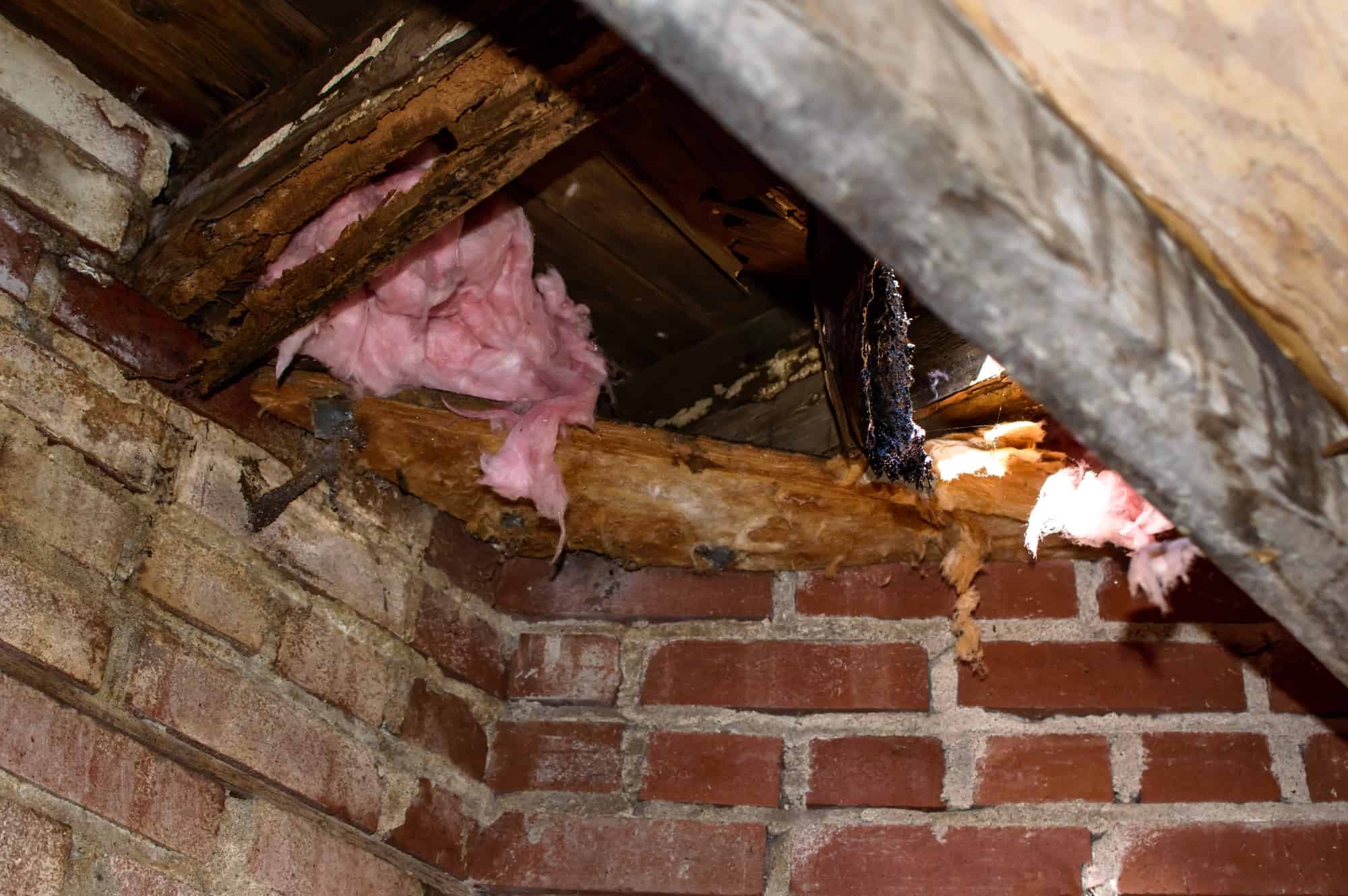 Property damage water damage to roof